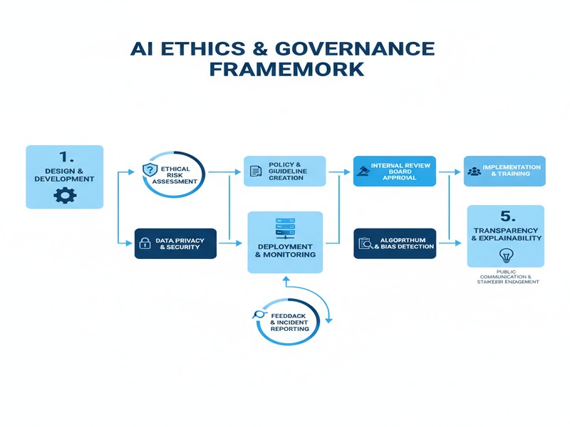 AI ethics and governance workflow visualization