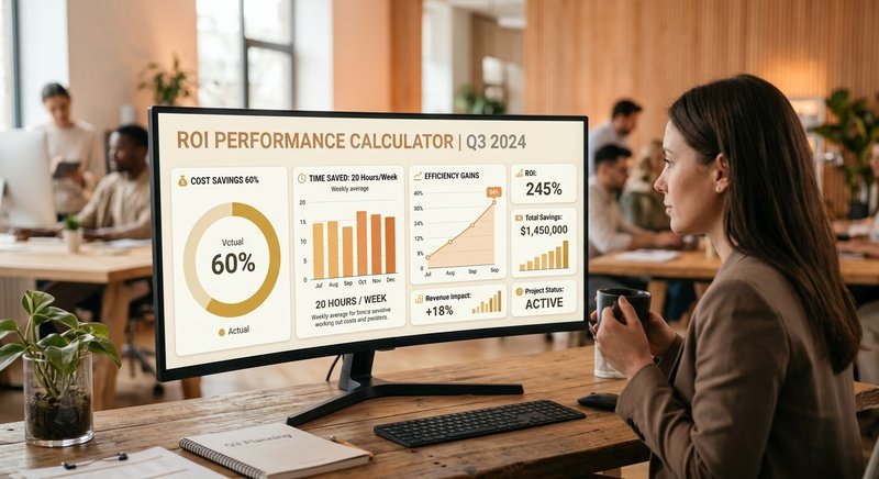ROI calculator showing automation benefits