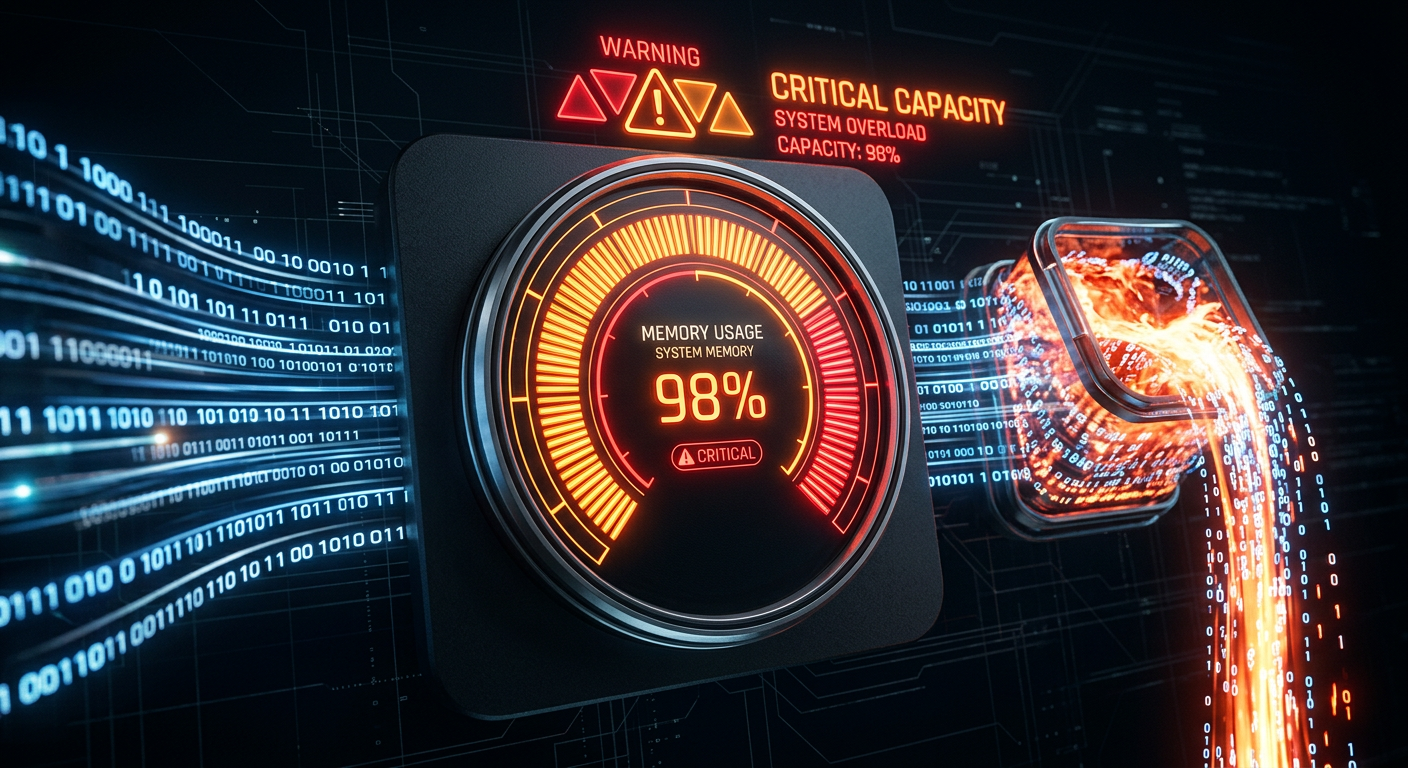Token consumption visualization showing context window overload