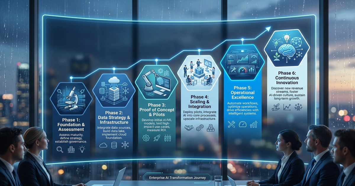 From Pilots to Production: The 6-Phase Enterprise AI Implementation Framework