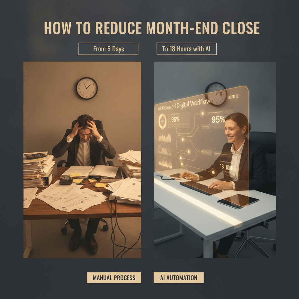 How to Reduce Month-End Close from 5 Days to 18 Hours with AI