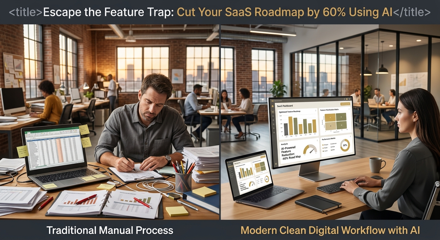 Escape the Feature Trap: Cut Your SaaS Roadmap by 60% Using AI
